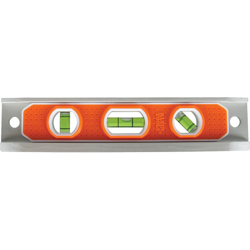 Torpedo Level, 9" L, Aluminum, 3 Vials, Magnetic Quali-T-Solutions