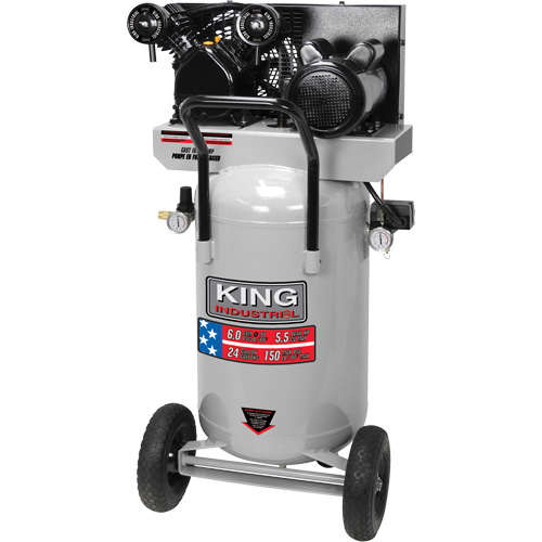 Compresseur &agrave; air, &eacute;lectrique, 24 gal. (29 gal. US), 150 PSI, 120/1/240/1 V Quali-T-Solutions