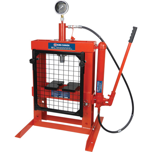 Hydraulic Shop Press with Grid Guard, 10 Tons Capacity Quali-T-Solutions