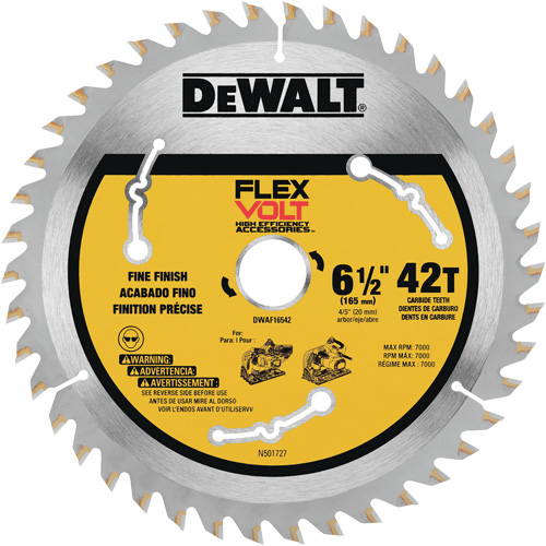 Lame TrackSaw FlexVolt, 6-1/2", 42 dents, Pour Bois Quali-T-Solutions