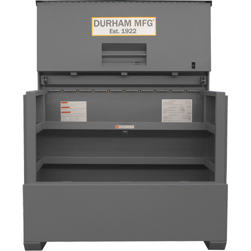 Boîte de rangement pour le chantier, style piano, 60-1/2" la x 34-3/4" p x 49-3/8" h, Gris Quali-T-Solutions