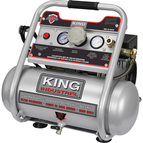 Compresseur &agrave; air sans huile, &eacute;lectrique, 2 gal. (2,4 gal. US), 125 PSI, 120/1 V Quali-T-Solutions