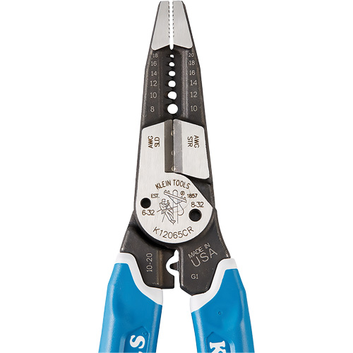Outil polyvalent Klein-Kurve pour d&eacute;nuder, couper et sertir les fils, 8-1/4" lo, 8 - 20 AWG Quali-T-Solutions