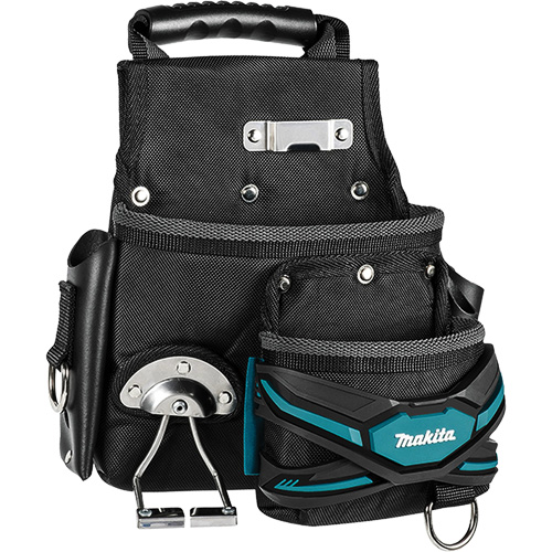 Pochette tout usage pour couvreur TH3, Porte-outil multiple, Cuir/Polyester/Polypropyl&egrave;ne, 2 Poches Quali-T-Solutions