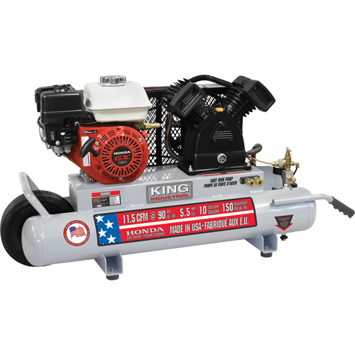 Compresseur d'air sur brouette, Essence, 10 gal. (12 gal. US), 150 PSI Quali-T-Solutions