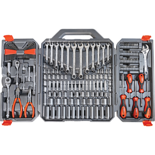 Jeu d'outils m&eacute;triques/SAE de qualit&eacute; professionel &agrave; 6 pans et &agrave; prise 3/8" Quali-T-Solutions