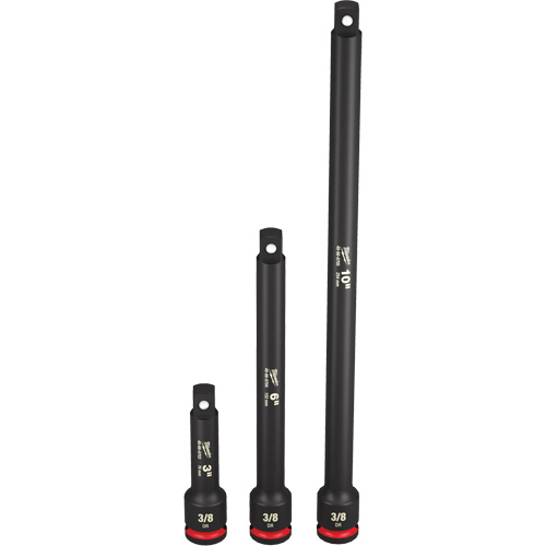 Jeu de rallonges pour douilles Shockwave Impact-Duty, Chocs, Prise 3/8", 3"/6"/10" lo Quali-T-Solutions