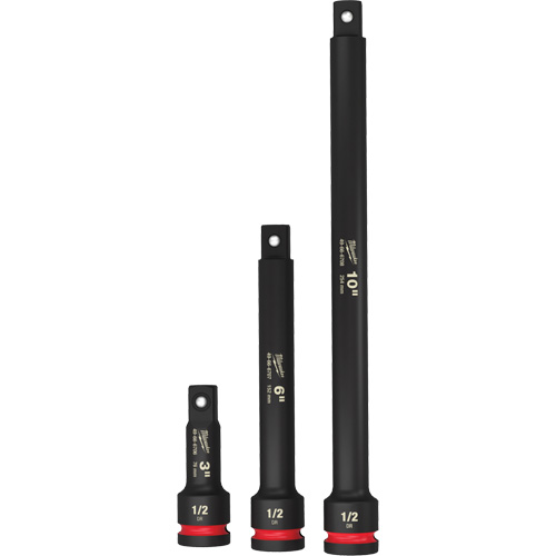 Shockwave Impact Duty Socket Extension Set, Impact, 1/2" Drive, 3"/6"/10" L Quali-T-Solutions