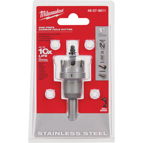 Scies-cloches au carbure monobloc, 1", Profondeur de la coupe de 3/16" Quali-T-Solutions