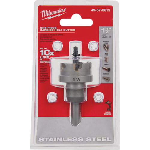Scies-cloches au carbure monobloc, 1-1/4", Profondeur de la coupe de 3/16" Quali-T-Solutions