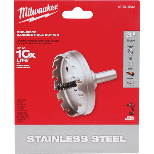 Scies-cloches au carbure monobloc, 3", Profondeur de la coupe de 3/16" Quali-T-Solutions