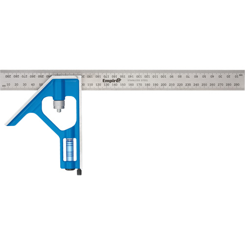 True Blue&reg; Combination Square, 12" L, Stainless Steel, Plain Quali-T-Solutions
