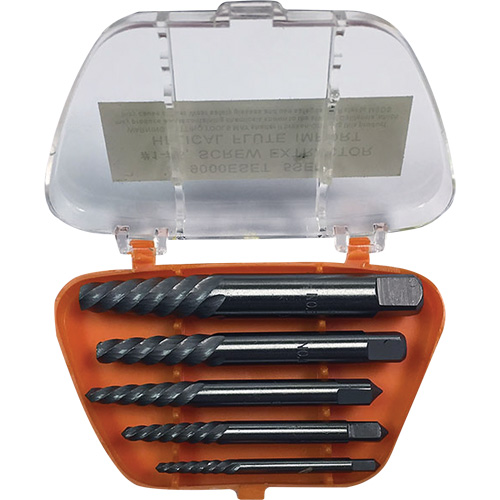 DRILLCO Screw Extractor Set with Drills, Carbide, 5 Pieces Quali-T-Solutions