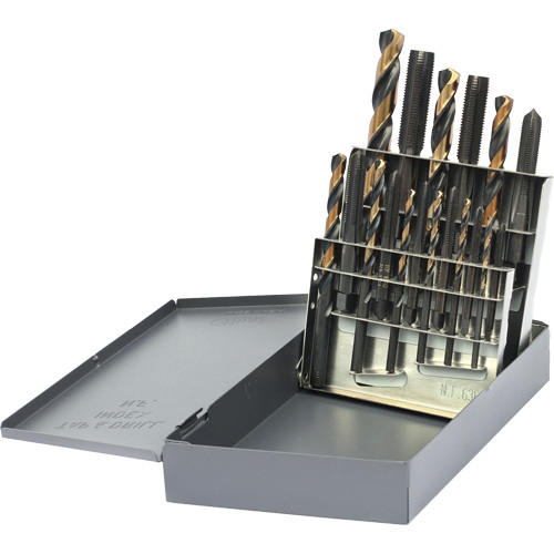 Jeu de tarauds & forets DRILLCO, 18 morcea Quali-T-Solutions