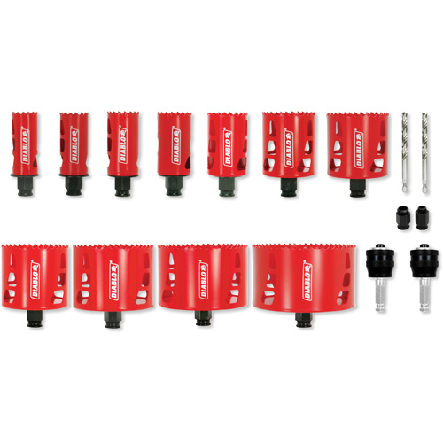Plumber's Bi-Metal Hole Saw Set, 17 Pieces Quali-T-Solutions