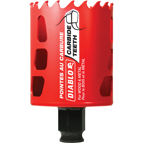 Wood & Metal Hole Saw, 2-1/4", 2-3/8" Depth of Cut, Carbide Quali-T-Solutions