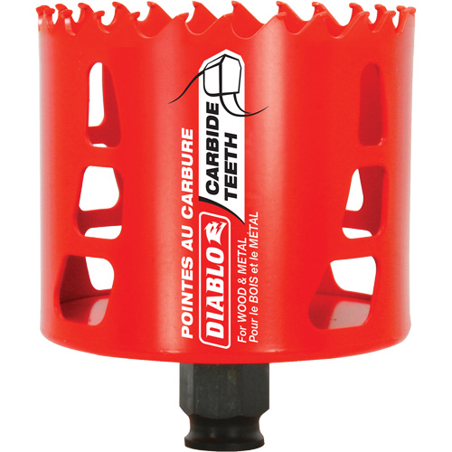 Scie cloche pour bois et m&eacute;tal, 3-1/8", Profondeur de la coupe 2-3/8", Carbure Quali-T-Solutions