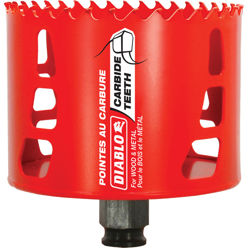 Scie cloche pour bois et m&eacute;tal, 3-1/2", Profondeur de la coupe 2-3/8", Carbure Quali-T-Solutions
