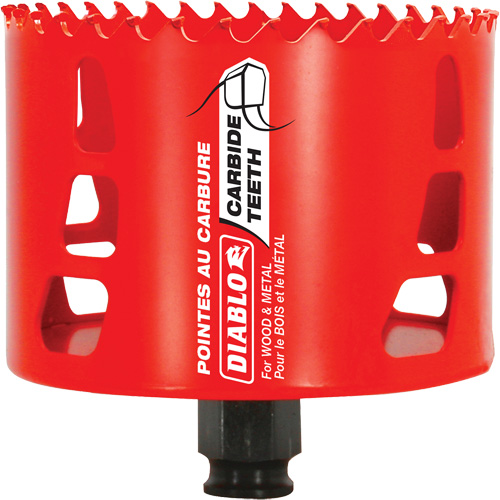 Scie cloche pour bois et m&eacute;tal, 3-5/8", Profondeur de la coupe 2-3/8", Carbure Quali-T-Solutions