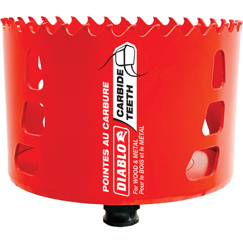 Scie cloche pour bois et m&eacute;tal, 4", Profondeur de la coupe 2-3/8", Carbure Quali-T-Solutions