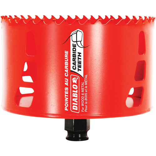 Wood & Metal Hole Saw, 4-1/2", 2-3/8" Depth of Cut, Carbide Quali-T-Solutions