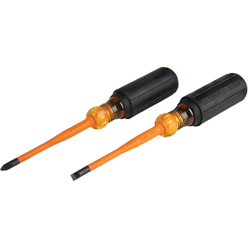 Slim-Tip Insulated Screwdriver Set, 1000 V, 2 Pcs Quali-T-Solutions