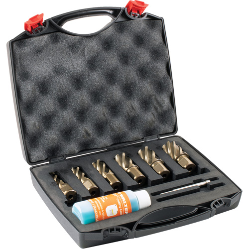 Ensemble de fraises annulaires &agrave; carotter SST, Bronze, Profondeur de la coupe de 1", Tige 3/4" Quali-T-Solutions