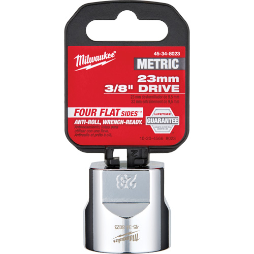 Metric Socket with Four Flat Sides, 23 mm, 3/8" Drive, 6 Points Quali-T-Solutions