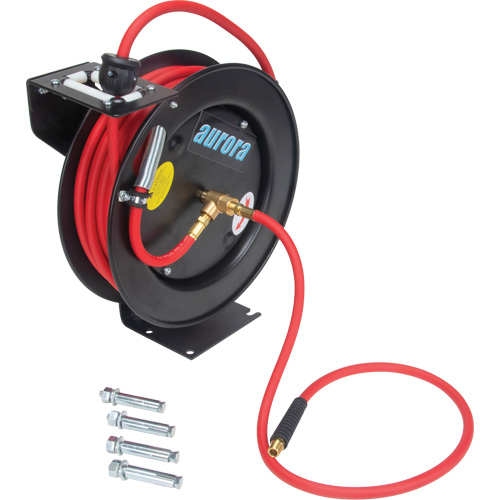 Hose Reel, Air/Water, 1/4" x 35', Single Hose, 300 psi Quali-T-Solutions