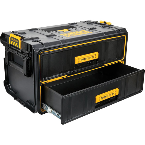 ToughSystem&reg; 2.0 Two-Drawer Unit, 12-1/3" x 12-3/5", Black/Yellow Quali-T-Solutions