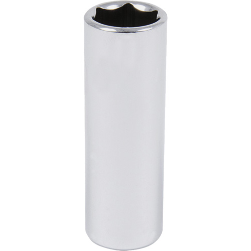 Chrome Socket, 9/16", 3/8" Drive, 6 Points, Deep Quali-T-Solutions