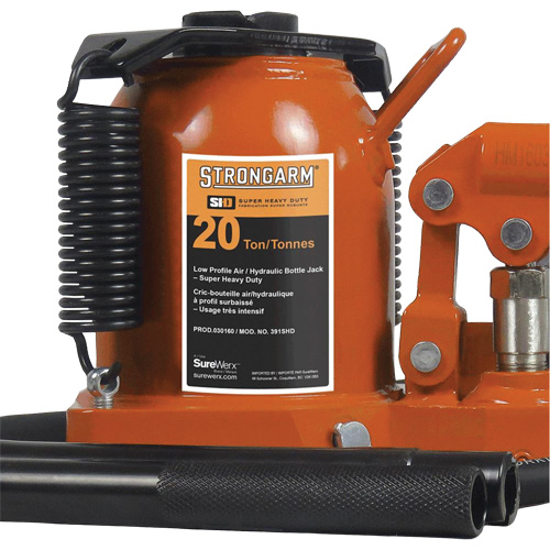 Crics &agrave; bouteille &agrave; air comprim&eacute;, 20 tonne(s), Air comprim&eacute;/hydraulique Quali-T-Solutions