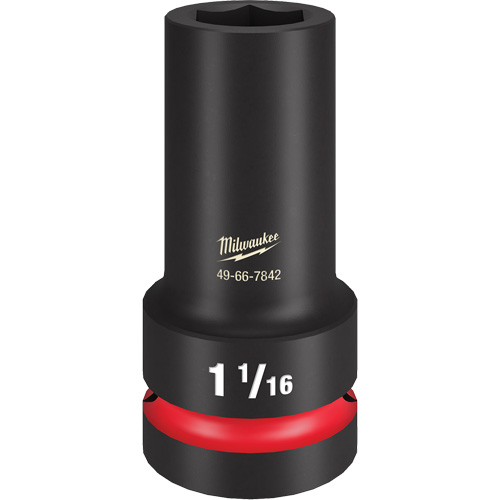 Douille &agrave; paroi extra mince Shockwave Impact Duty, Chocs, 1-1/16", Prise 1", 6 pans, Profond Quali-T-Solutions