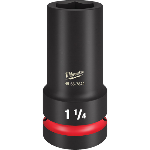 Douille &agrave; paroi extra mince Shockwave Impact Duty, Chocs, 1-1/4", Prise 1", 6 pans, Profond Quali-T-Solutions