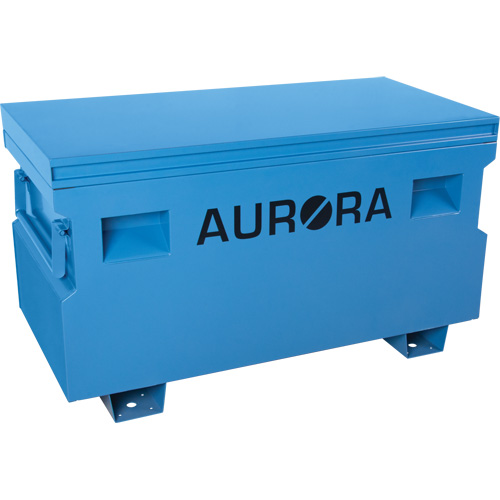 Coffre &agrave; outils de chantier, 48" x 24" x 27-3/5", Acier, Bleu Quali-T-Solutions