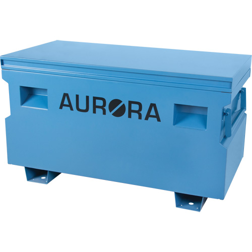 Coffre &agrave; outils de chantier, 48" x 24" x 27-3/5", Acier, Bleu Quali-T-Solutions