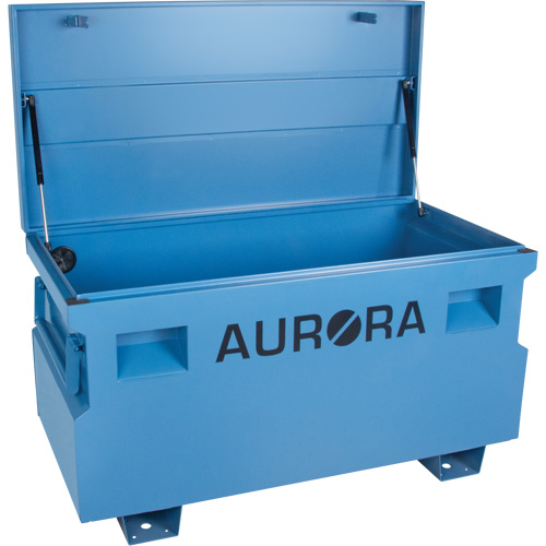 Coffre &agrave; outils de chantier, 48" x 24" x 27-3/5", Acier, Bleu Quali-T-Solutions