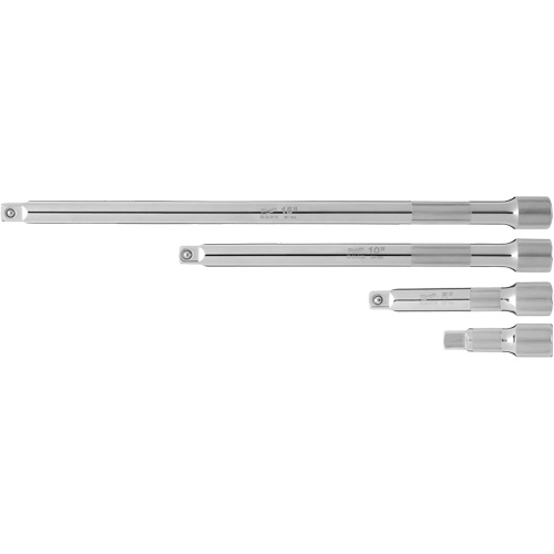 Jeu de rallonges prise, Prise de 1/2", Fini Chrome, 4 Mcx Quali-T-Solutions