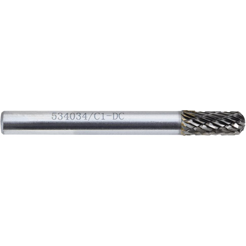 C1-DC JET-KUT GP Round Nose Shape Carbide Bur, 1/4" Dia. Quali-T-Solutions