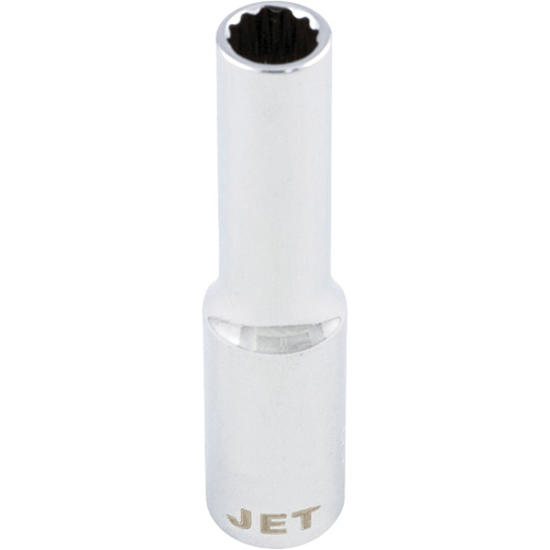 Douille chrom&eacute;e, 8 mm, Prise 1/4", 12 pans, Profond Quali-T-Solutions