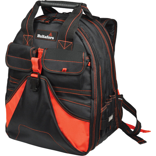 Deluxe Tool Backpack, Black/Red, Ballistic/Polyester Quali-T-Solutions