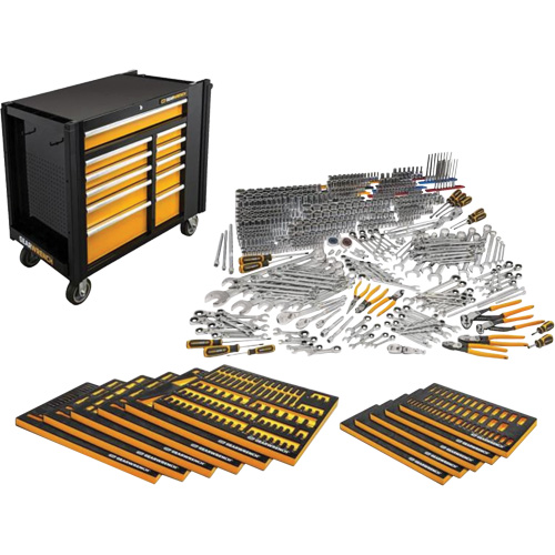 Master Mechanic's Hand Tool Set & Mobile Work Station, 614 Pieces Quali-T-Solutions
