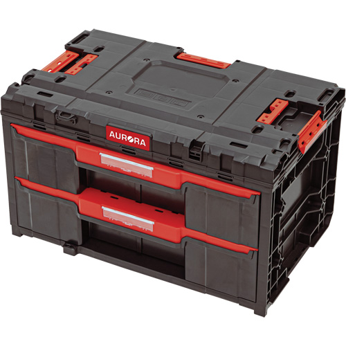 Arx&reg; 2-Drawer Toolbox, 23-1/10" x 15" x 13-2/5", Black Quali-T-Solutions