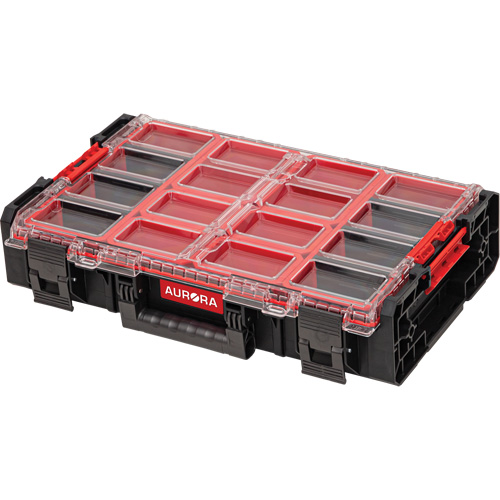 Organisateur 2 fois tr&egrave;s-grand avec bacs Arx, 23" x 15-1/5" x 6-4/5", Noir Quali-T-Solutions