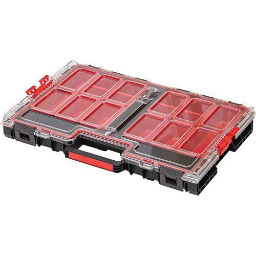Grand organisateur avec bacs Arx, 21" x 15" x 3", Noir Quali-T-Solutions
