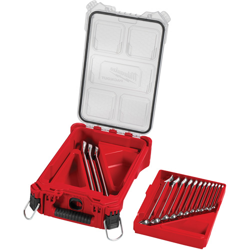 Jeu de cl&eacute;s SAE avec organisateur compact PackOut, Combinaison, 15 morceaux, Imp&eacute;rial Quali-T-Solutions