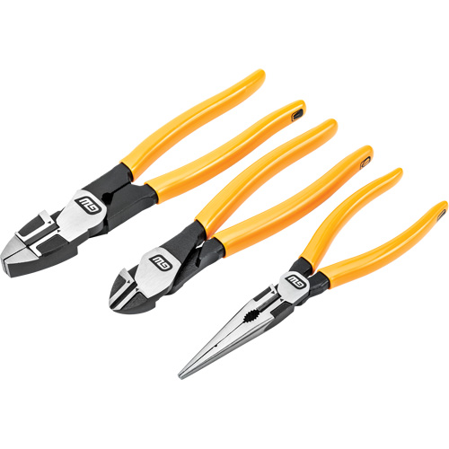 PITBULL Dipped Handle Electrician's Plier Set, 3 Pieces Quali-T-Solutions