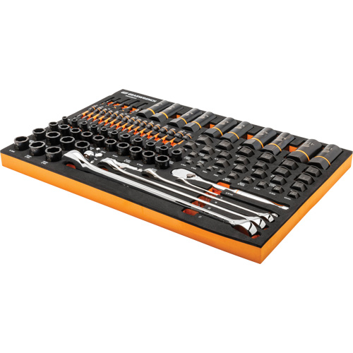 97-Piece Bolt Biter Mechanics Tool Set in Foam Storage Tray Quali-T-Solutions