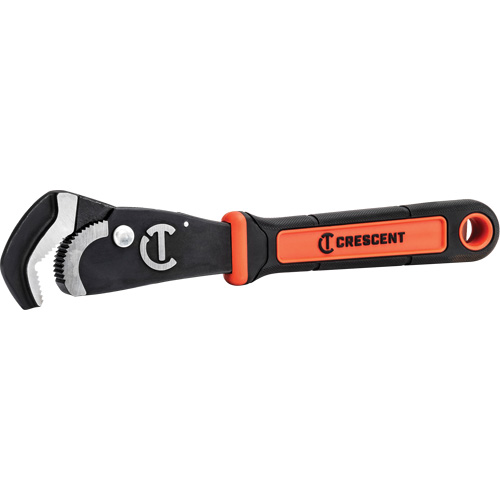 Cl&eacute; bimat&eacute;riau auto-ajustable pour tuyau, Cap des m&acirc;choires 1-1/2", Longueur 12", Fini Oxyde noir, Prise Coussin&eacute;e Quali-T-Solutions