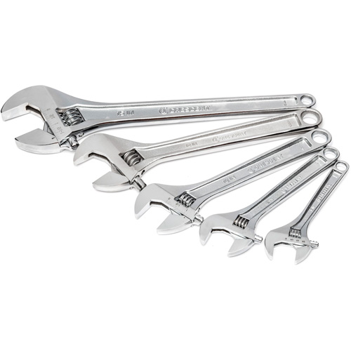 Chrome Wrench Set, Adjustable, 5 Pieces, Imperial and Metric Quali-T-Solutions